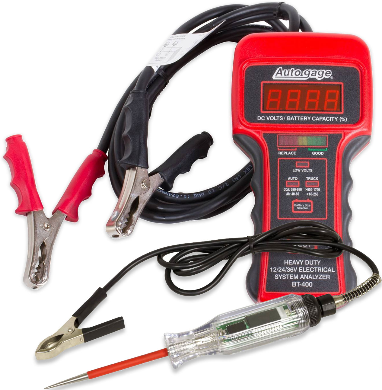 Battery Tester & Voltmeter