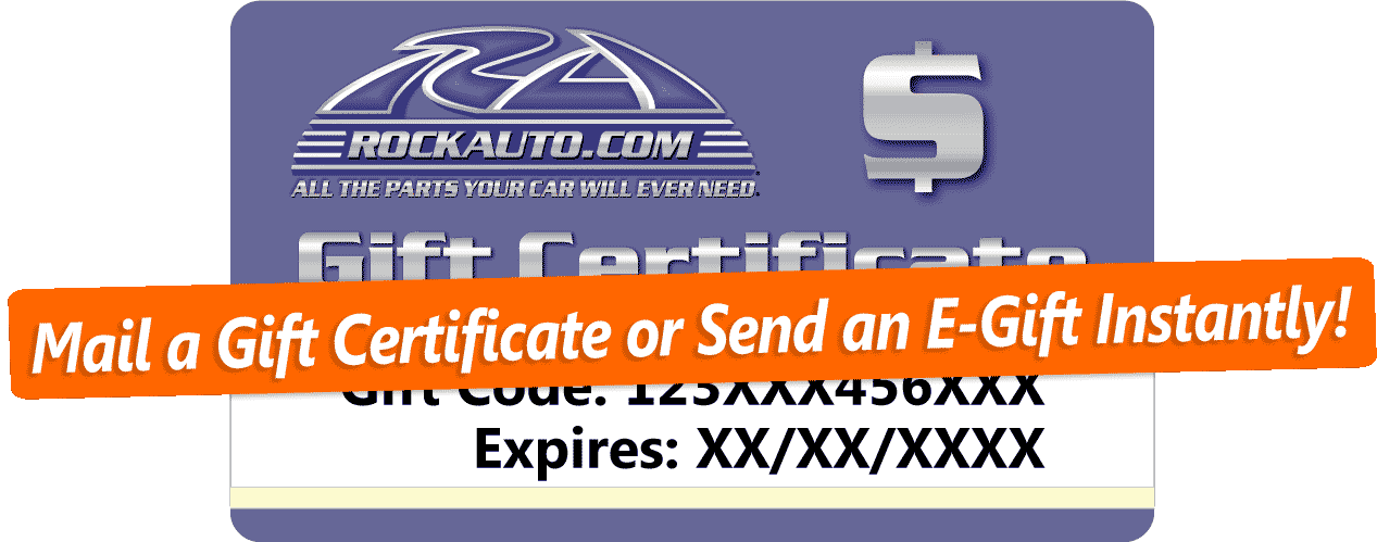 Make your gift giving easy with a RockAuto Gift Certificate